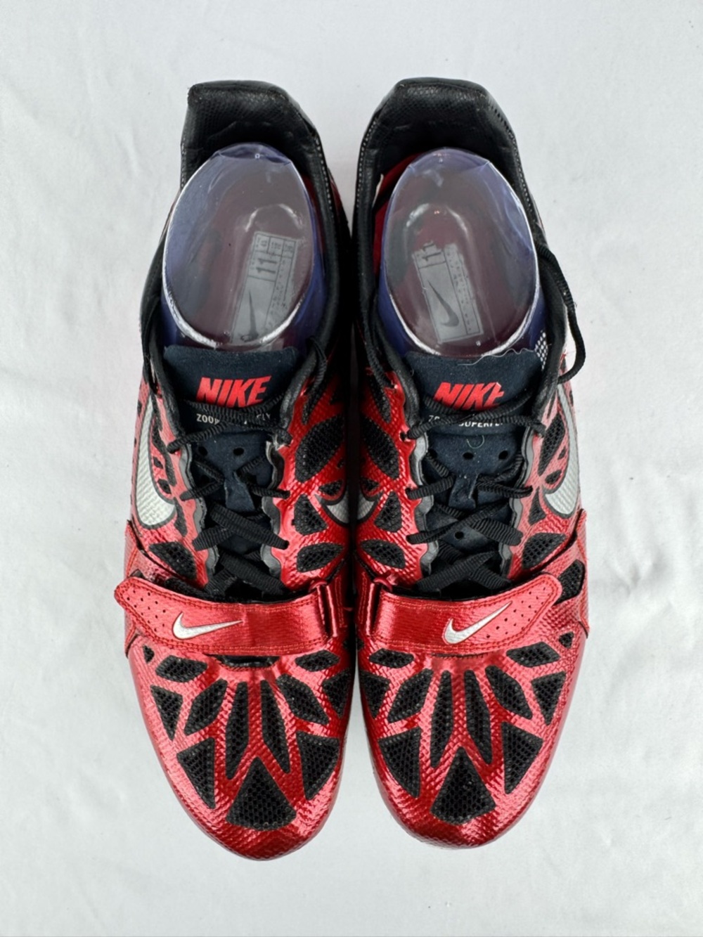 Nike Zoom Superfly Elite Track Spikes Red Black Mens US 11 EU 45 Sprint Racing - Picture 4 of 10